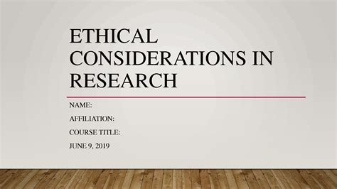 Solution Ethical Considerations In Research Studypool