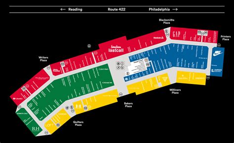 Center Map For Philadelphia Premium Outlets®