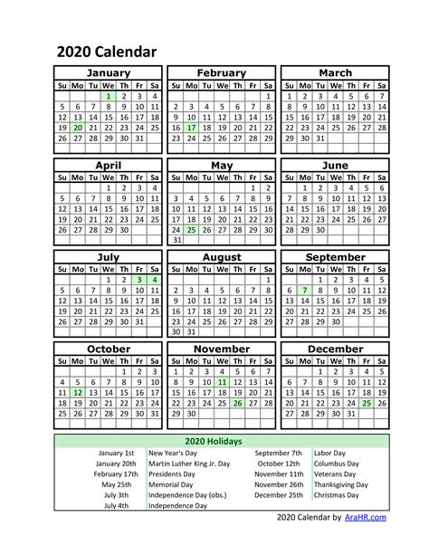 Usa holiday calendar 2020 is the calendar template that will help you in organizing in your daily work and tasks. Printable Employee Vacation Calendar 2020 | Example ...