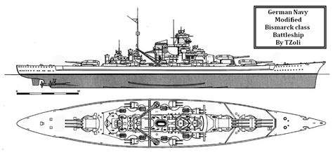 Modified Bismarck Class Battleship By Tzoli On Deviantart