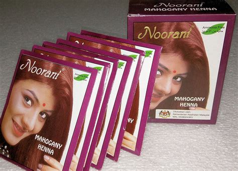 Noorani Mahogany Henna For Hair 6 X 10 Gms Pack Of 10 This Is An