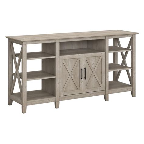 Bush Furniture Key West Washed Gray Tv Stand Accommodates Tvs Up To 70