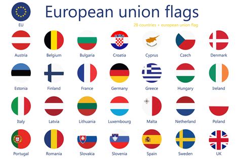 European Union Flags 50 Off Icons Creative Market