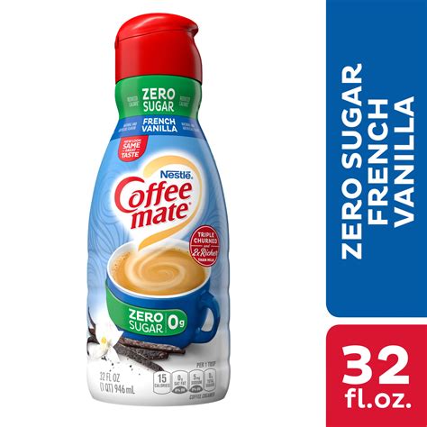 Nestle Coffee Mate Zero Sugar French Vanilla Liquid Coffee Creamer 32
