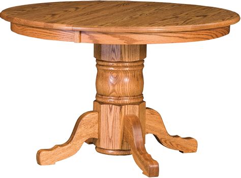 Traditional Single Pedestal Table Amish Traditional Single Pedestal Table