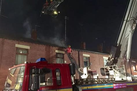 Dozens Of Firefighters Tackle House Fire In Middleton Manchester