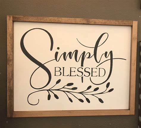 Simply Blessed Hand Painted Wood Sign By Cornercottagedesigns On Etsy