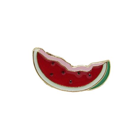 Half Eaten Watermelon Pin Badge With Butterfly Clutch