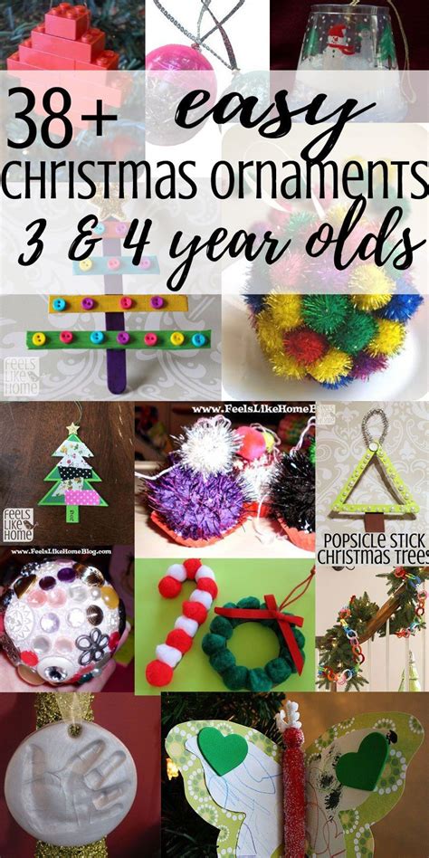 38 Easy Diy Christmas Tree Ornaments That 3 And 4 Year Olds And Diy