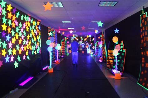 Neon Theme School Dance Glow Party School Dances Fun Slide