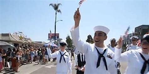 gay and lesbian servicemembers march in san diego pride parade