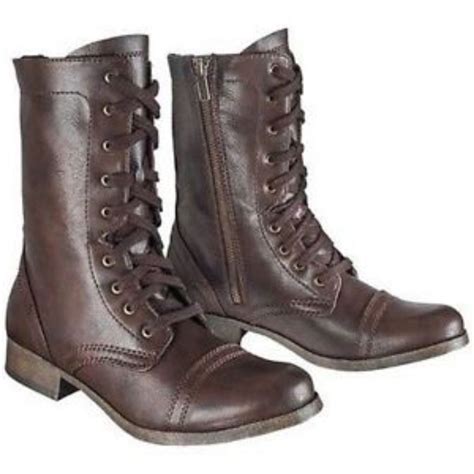 Mossimo Supply Co. Shoes | Mossimo Supply Co. Khalea Brown Combat Boots | Color: Brown | Size: 9 ...