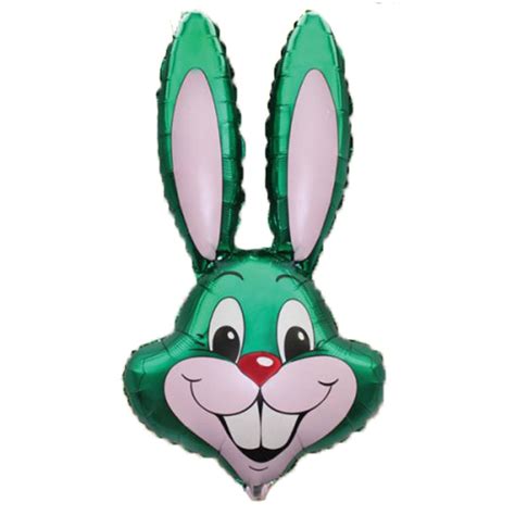 Jumbo Green Rabbit Head 35 Foil Balloon Pkgd Welcome To The Nice