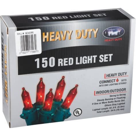 J Hofert Red 150 Bulb Heavy Duty Mini Incandescent Light Set 1799 03 1