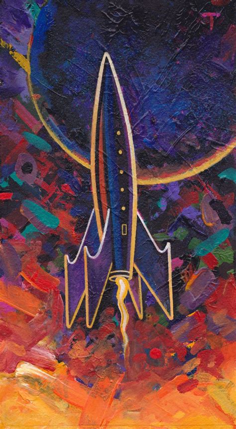 Rocket Painting 101 Space Art Space Painting Nasa Art