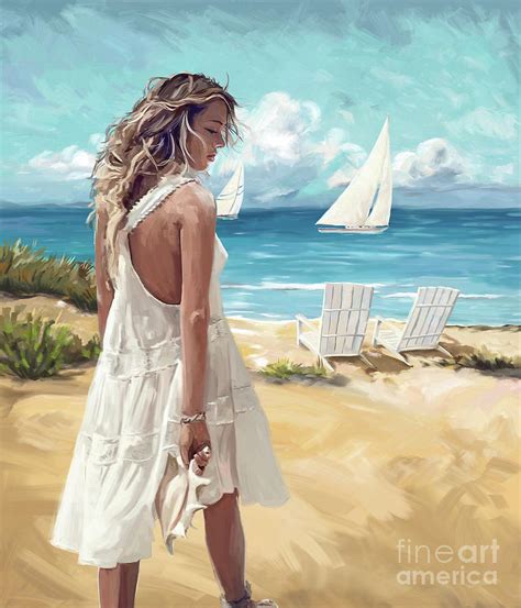 Sunday Afternoon At The Beach Painting By Tim Gilliland Pixels
