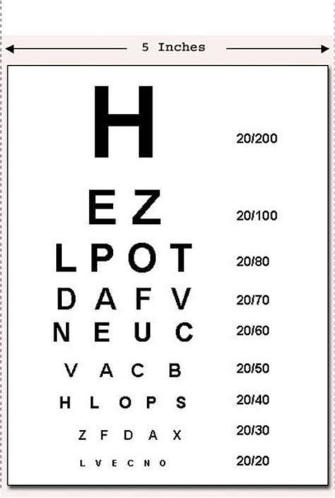 Vision Test Snellen Eye Chart