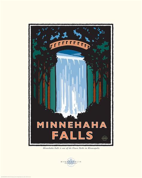 Landmark Mn Minnehaha Falls Etsy Minnehaha Falls Minnehaha