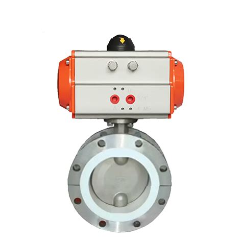 Pneumatic Stainless Steel Double Flanged Butterfly Valve Covna
