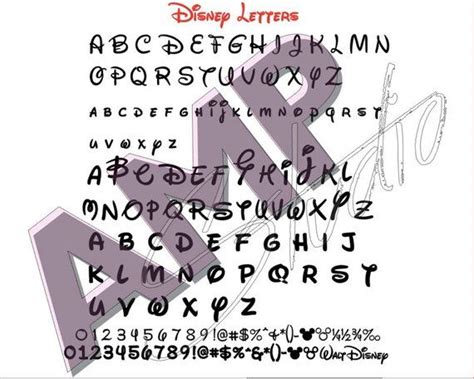 Disney Font Svg Collection 4 Different Disney Lettering Etsy Disney