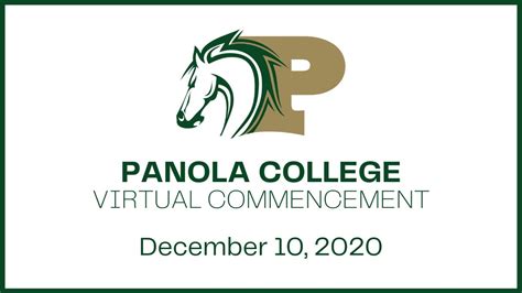 panola college virtual commencement fall 2020 youtube