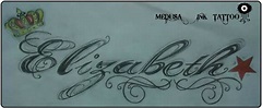 NOMBRE DE ELIZABETH. | Name tattoos, Hand lettering, Lettering