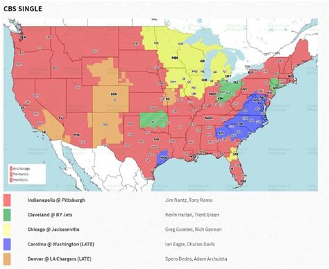 Nfl Week 16 Coverage Map Tv Schedule Channel Time And Live Stream