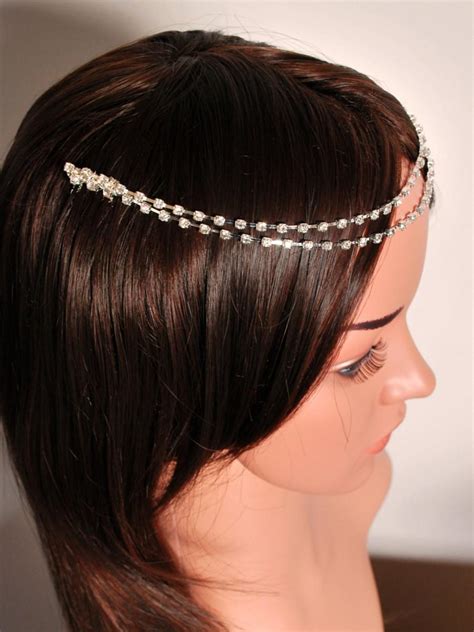Head Jewelry Chain Forehead Hair Jewellery Hair Chain Diamante Chain