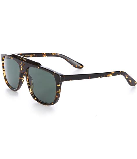 gucci men s gg1039s 58mm shiny dark havana navigator sunglasses dillard s
