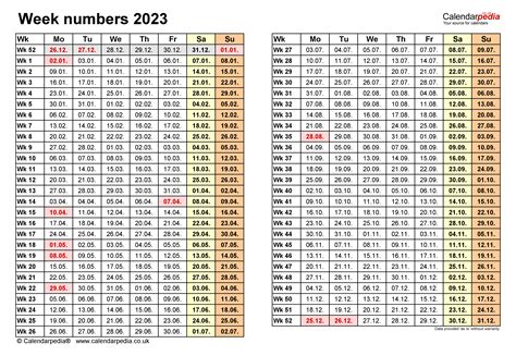 Review Of 2023 Calendar With Week Numbers Images Calendar With