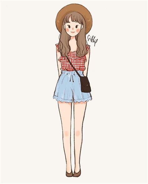 pin by honeycreamcare on drawings girls ~ cartoon girl drawing cute illustration girls