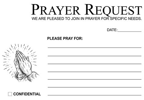 Prayer Request Card Template Free PRINTABLE TEMPLATES