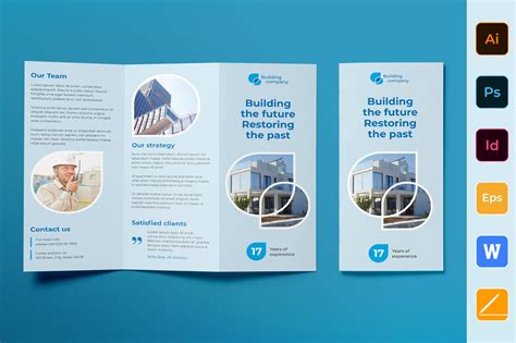 Building Company Brochure Trifold Creative Brochure Templates