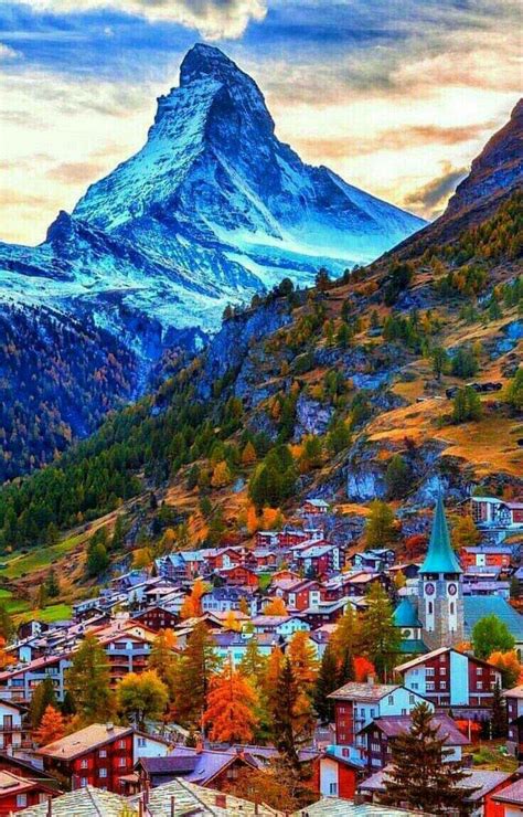 Mt Matterhorn Zermatt Switzerland Beautiful Places To Visit Travel