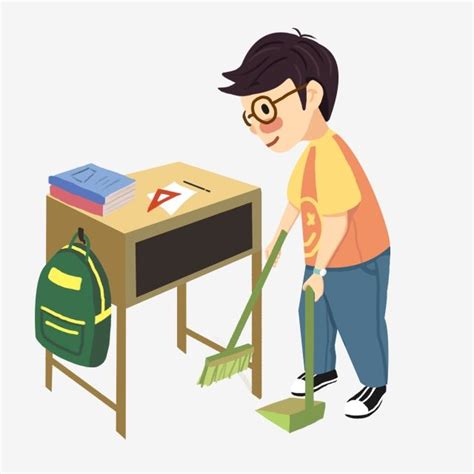 Cleaning Clipart Clean Student Desk Tidy Up Classroom Clipart Hd Png