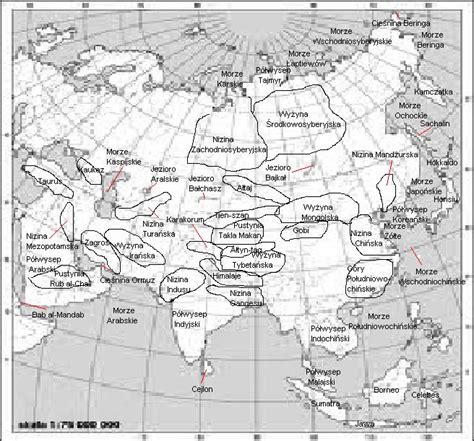 Mapa Azji Sprawdzian | Mapa