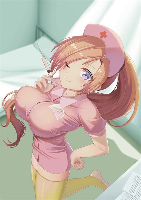 wallpaper anime girls original characters nurse outfit artwork digital art fan art