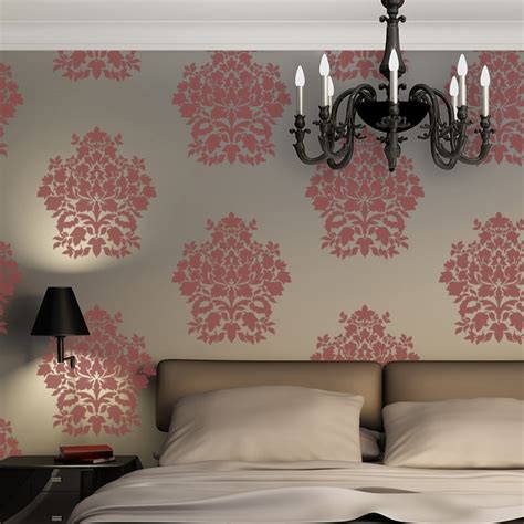 Large Wall Damask Stencil Denise Allover Stencil For Easy
