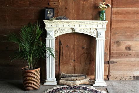 Vintage Fireplace Mantel Rustic Mantel Shabby Chic Fireplace