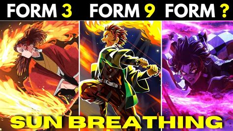 All Sun Breathing Forms Explained In Demon Slayer Youtube