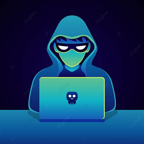 Hacker Hacking Vector Hd Images Hacker Wearing Hoodie Using Laptop