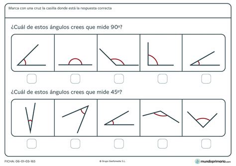 Ficha De ángulos De 90 Grados Para Primaria