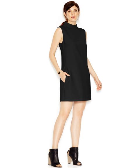 Lyst Rachel Rachel Roy Sleeveless Mock Turtleneck Shift Dress In Black