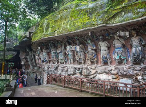 China Chongqin Province Dazu Buddhist Caves W H Stock Photo Alamy