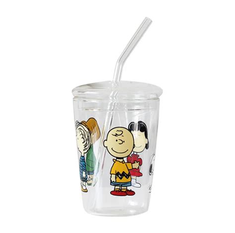 Snoopy Cup Coffee And Tea Cup Printed Mug Cup With Glass Straw Buy Coffee And Tea Cup Glass