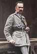 Józef Piłsudski with a cigarette (66 x 46 cm, pastel) on Pantone Canvas ...
