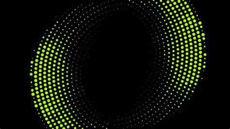 Green Circles Points Abstraction Black Background 4k Hd Abstract