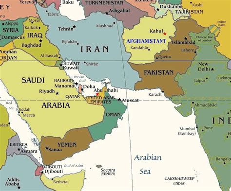 Qatar Carte Moyen Orient Voyage Carte Plan