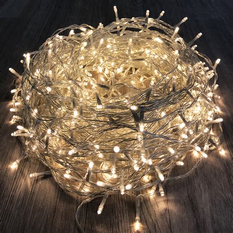 Voltronic® led lichterkette für innen und außen, größenwahl: 600er LED Lichterkette transp Kabel Weihnachtslichterkette ...