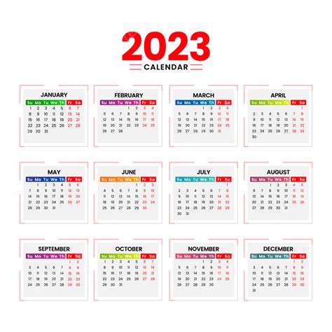 Calendrier 2023 Plein De Couleurs Douces Png Calendrier 2023 Vrogue